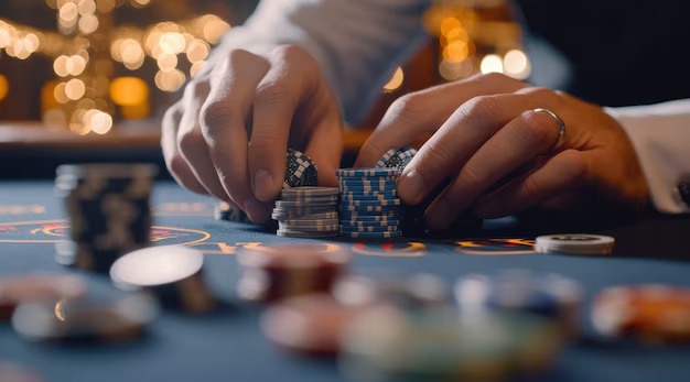 Live Blackjack dealer at maxwin 77 studio